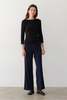 Donni. The Baby Rib Scallop Pant - Navy - Thumbnail 2