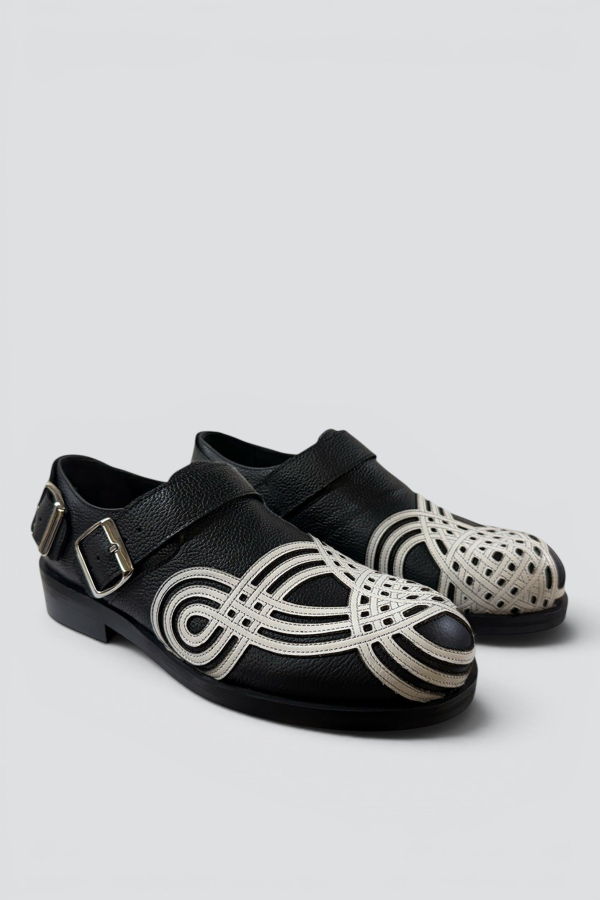 Stefan Cooke Leather Braided Biker Derby