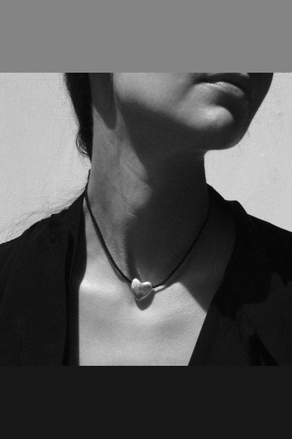 Annika Inez Small Heart Necklace - Silver
