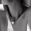 Annika Inez Small Heart Necklace - Silver - Thumbnail 4
