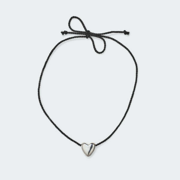 Annika Inez Small Heart Necklace - Silver
