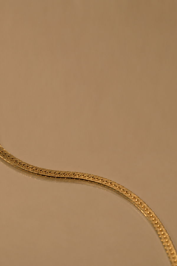Milk & Rose Braided Flat Chain Necklace
