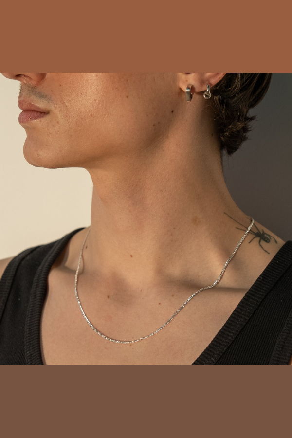 Milk & Rose Dainty Ivan Chain Necklace - Silver