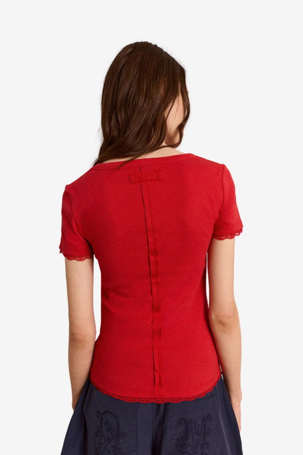 DAMSON MADDER Paige V-Neck Tee