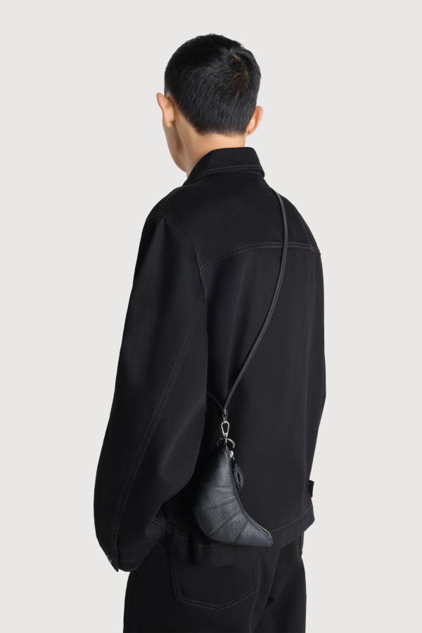 Lemaire Crossbody Croissant Coin Purse - Black