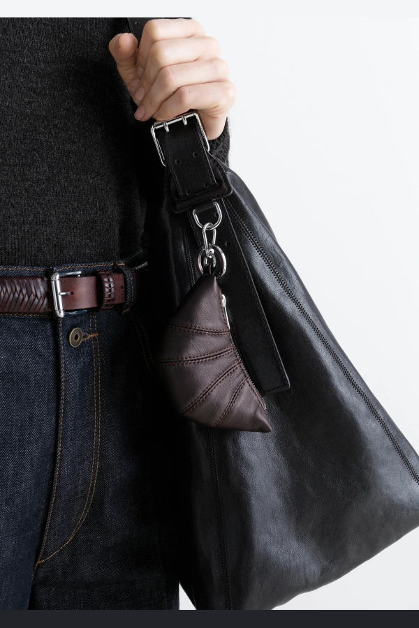 Lemaire Mini Croissant Keyring - Dark Chocolate