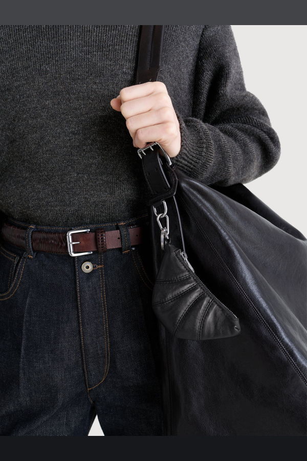 Lemaire Mini Croissant Keyring - Black
