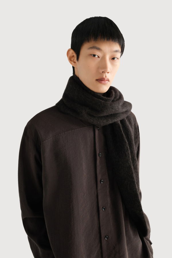 Lemaire Soft Fluffy Scarf - Seal Brown