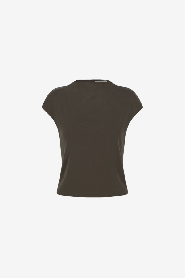 AMOMENTO Jersey Mock Neck Top