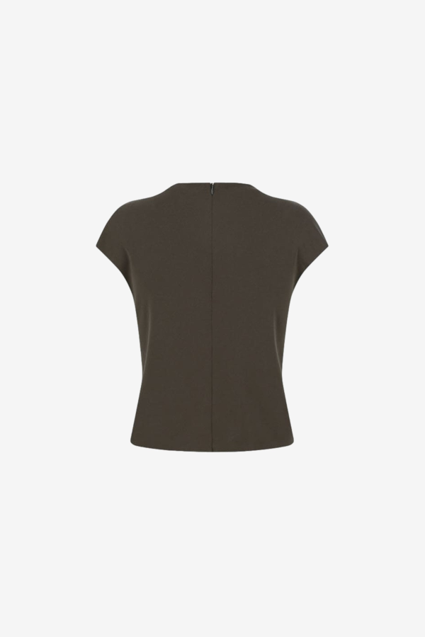 AMOMENTO Jersey Mock Neck Top