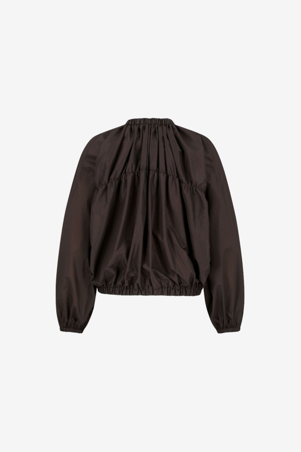 AMOMENTO Nylon Shirring Jumper
