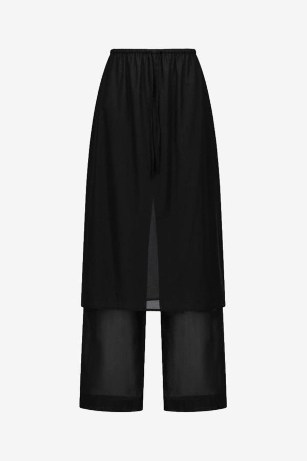 AMOMENTO Sheer Layered Pants