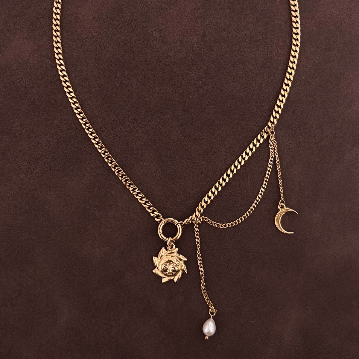 Namaste Jewelry Sun and Moon Necklace - Image 2 of 4