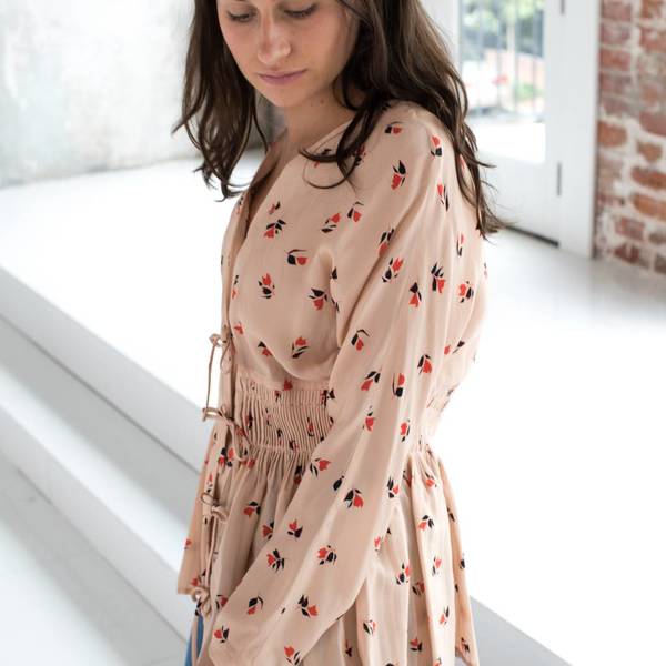 Caron Callahan Mica Top - PEACH FLORAL Caron Callahan Mica Top - PEACH FLORAL