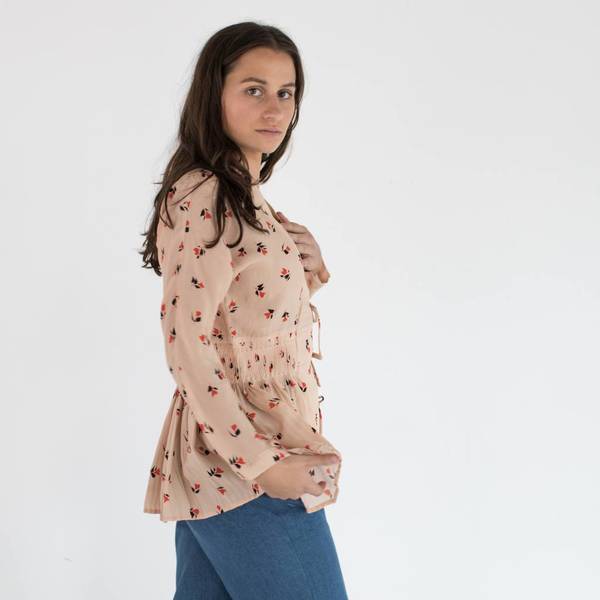 Caron Callahan Mica Top - PEACH FLORAL Caron Callahan Mica Top - PEACH FLORAL