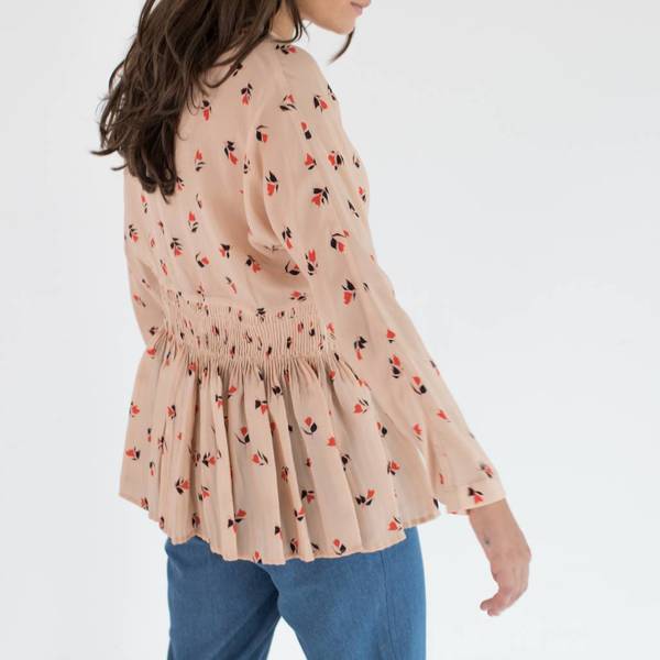 Caron Callahan Mica Top - PEACH FLORAL Caron Callahan Mica Top - PEACH FLORAL