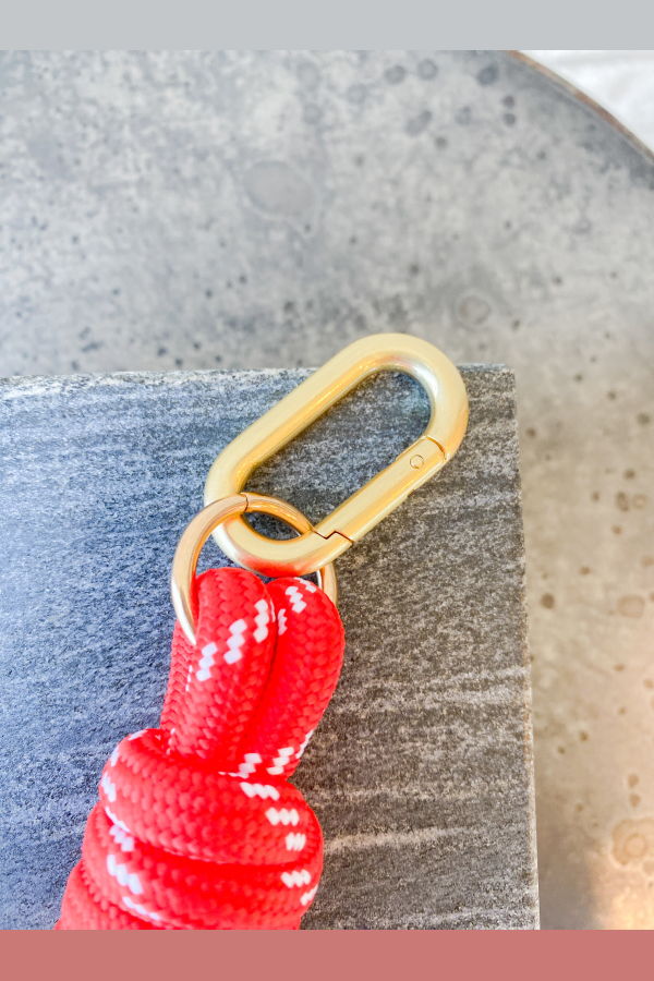 Clare V. Barrel Knot Fob - Red