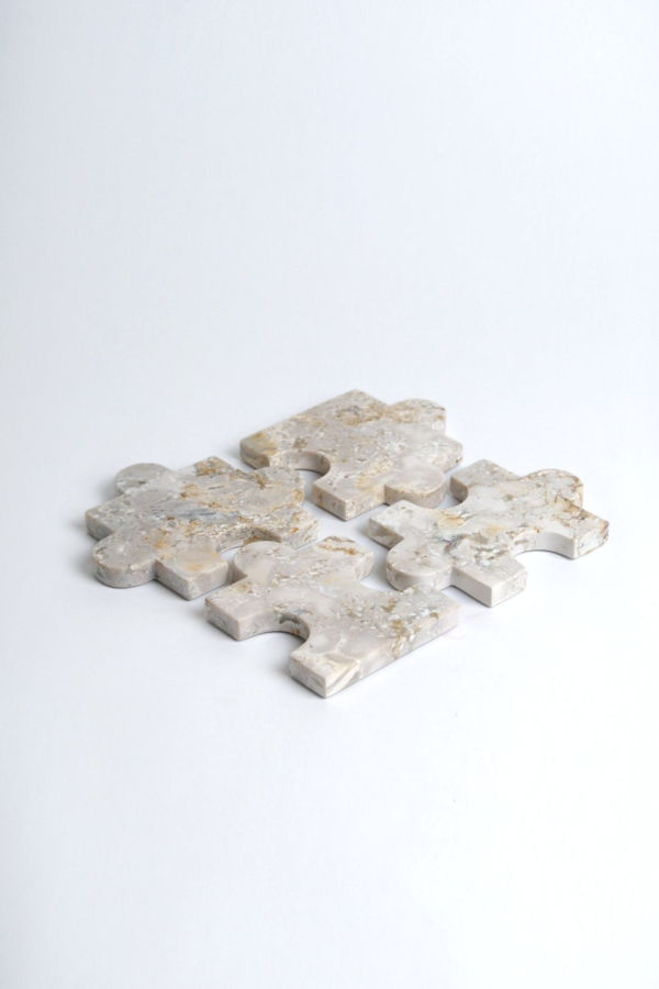 Dar Proyectos Handcrafted Soapstone Puzzle Coasters Stone Trivet Set
