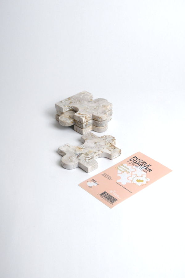 Dar Proyectos Handcrafted Soapstone Puzzle Coasters Stone Trivet Set