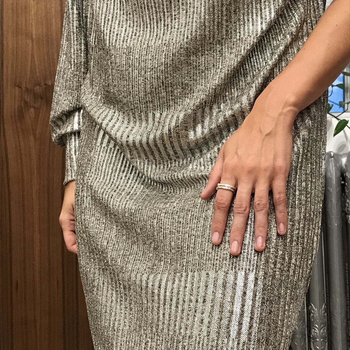 Allison Wonderland Louvre Dress - Metallic - Image 2 of 5