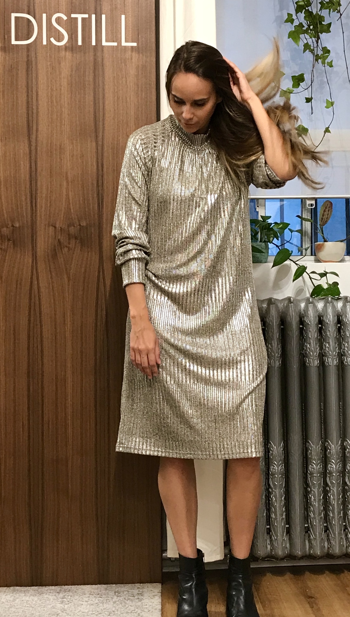 Allison Wonderland Louvre Dress - Metallic - Image 1 of 5