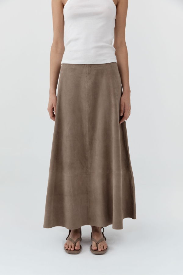 St. Agni Suede Circle Skirt