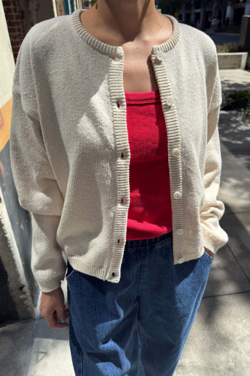 Le Bon Shoppe Leila Cotton Cardigan - Naturel