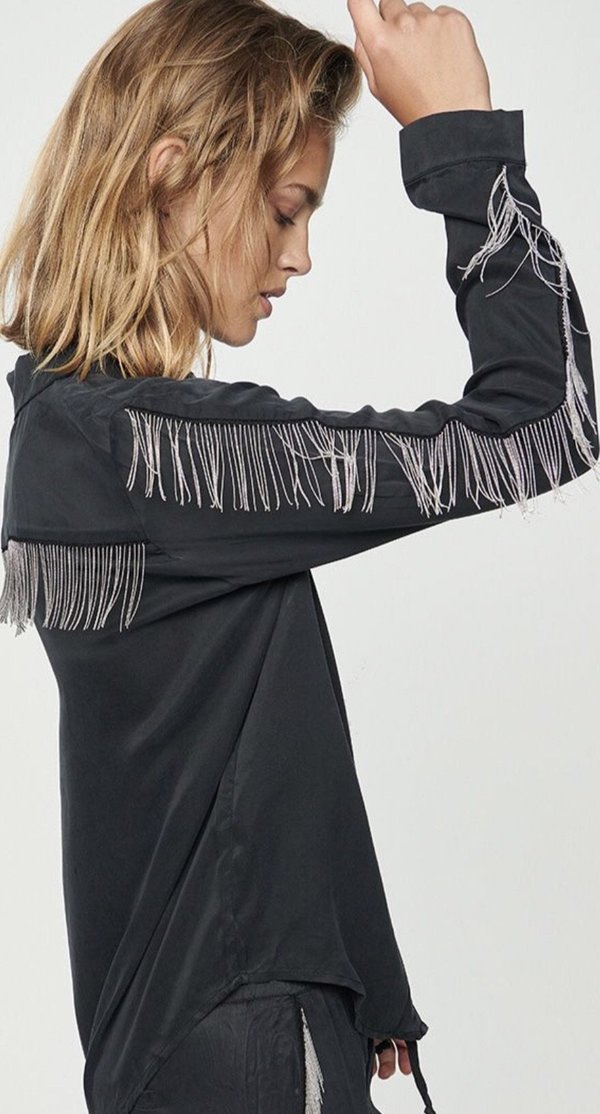 Zoe Karssen Fringe Detail Woven Shirt