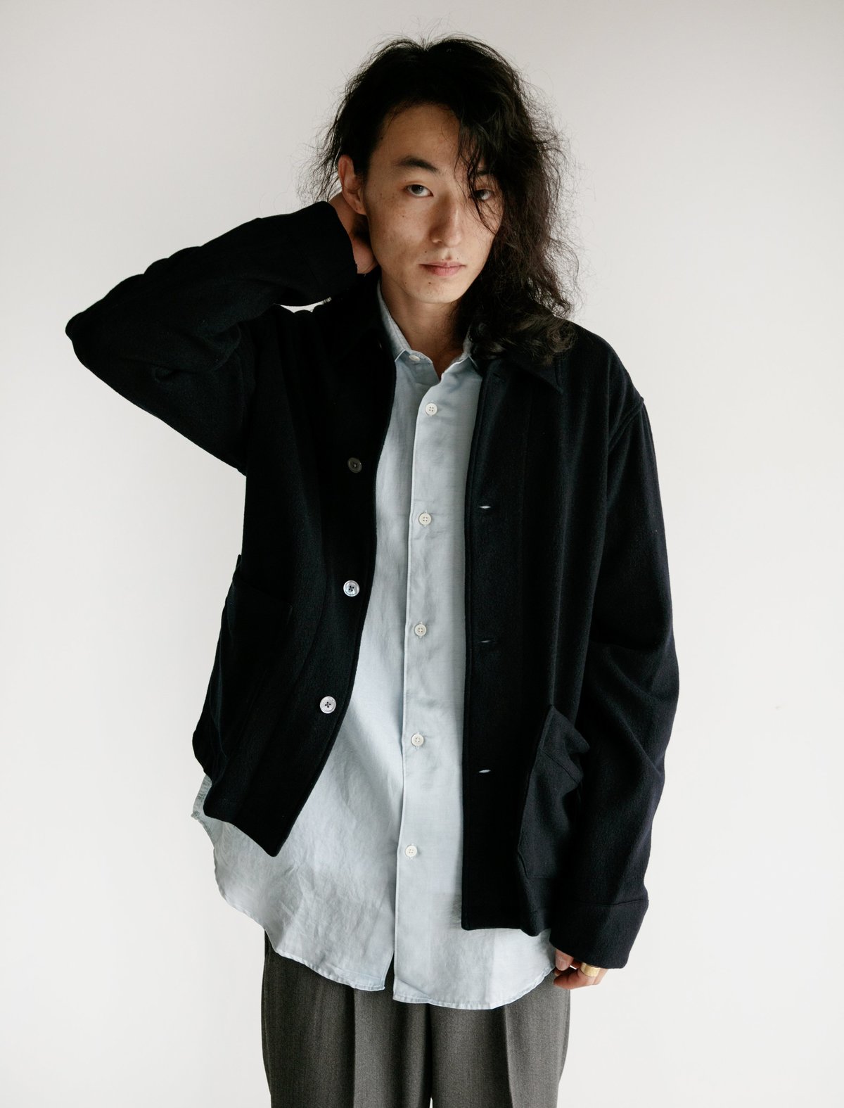 Our Legacy Archive Box Cash Wool Jacket - Navy | Garmentory