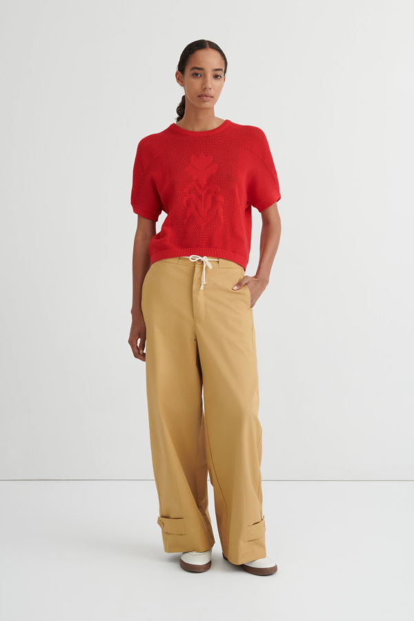Kowtow Ariel Top - Poppy Red