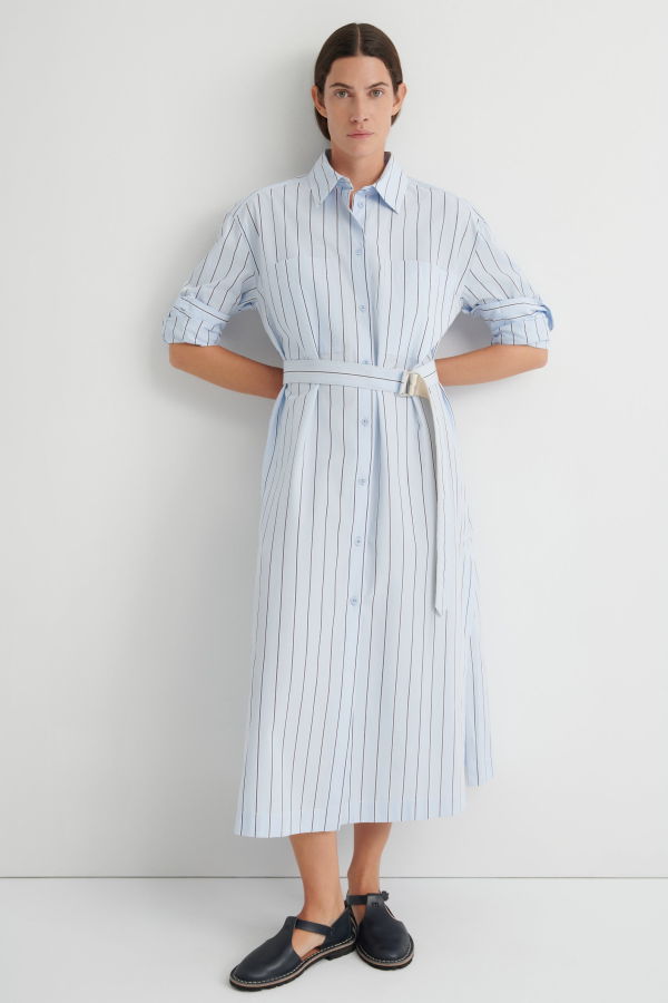 Kowtow Elementary Dress - Cloud Stripe