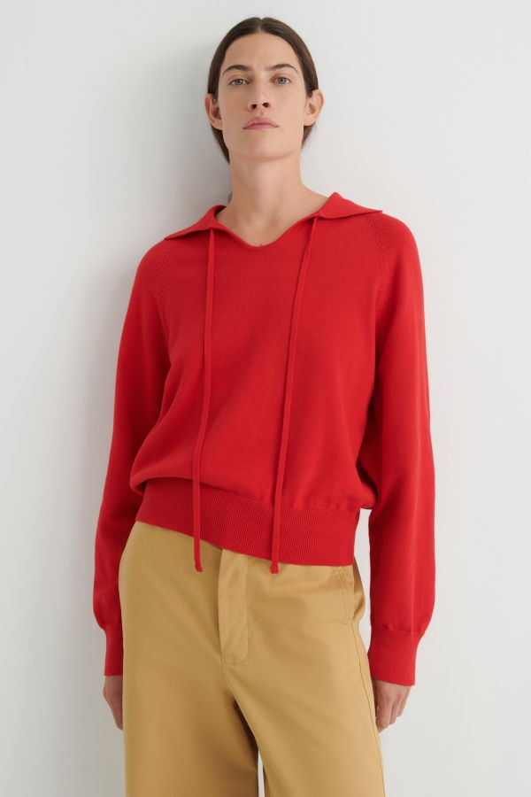 Kowtow Keyhole Jumper - Poppy Red