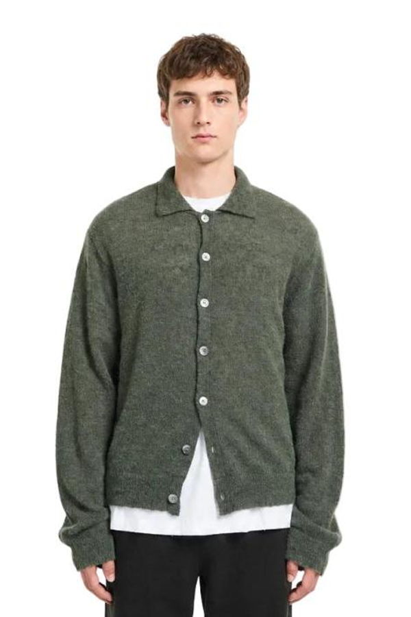 Our Legacy Fuzzy Alpaca Cardigan - Soft Sage