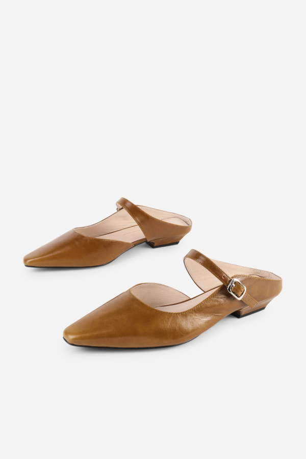 INTENTIONALLY __________. Nona Leather Flat Mule