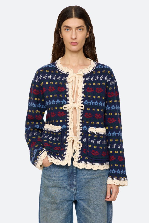 Sea NY Preston Cardigan - Navy