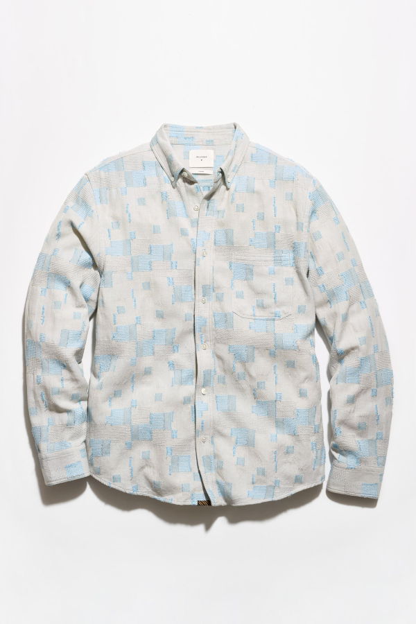 Billy Reid Ombre Tuscumbia Shirt - Heritage Blue Multi