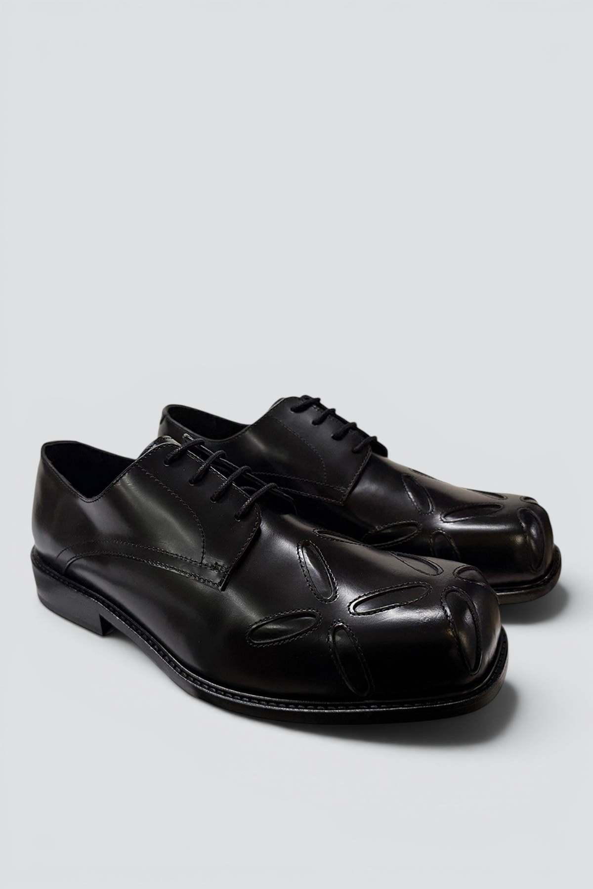 Stefan Cooke Polido Slashed Square Toe Derby - Image 2 of 5