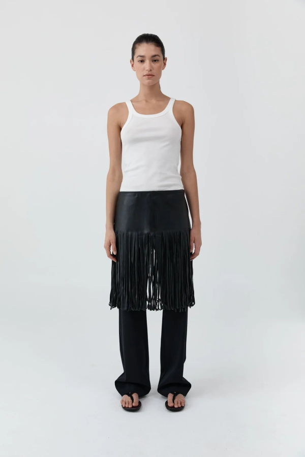 St. Agni Fringe Belt Skirt