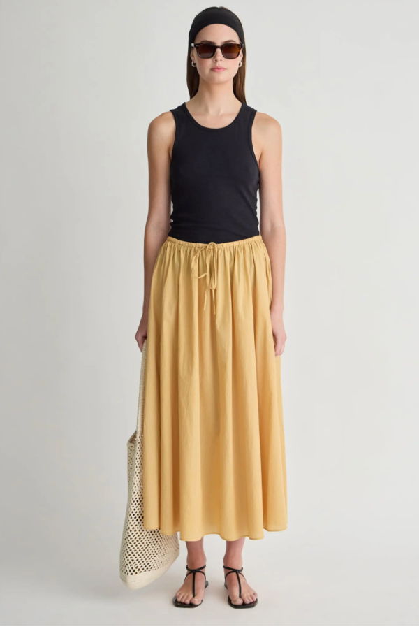 Apiece Apart Hanne Tie Maxi Skirt - Sun Butter