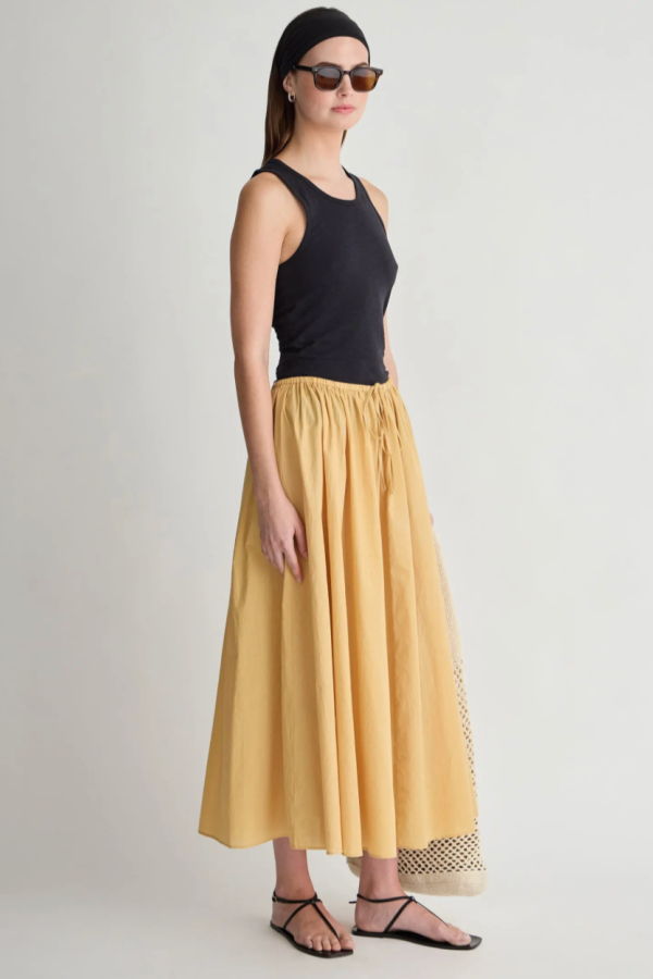 Apiece Apart Hanne Tie Maxi Skirt - Sun Butter