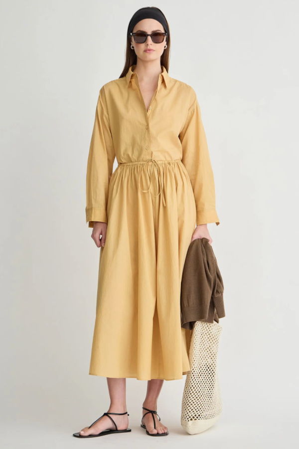 Apiece Apart Priska Shirt Dress - Sun Butter