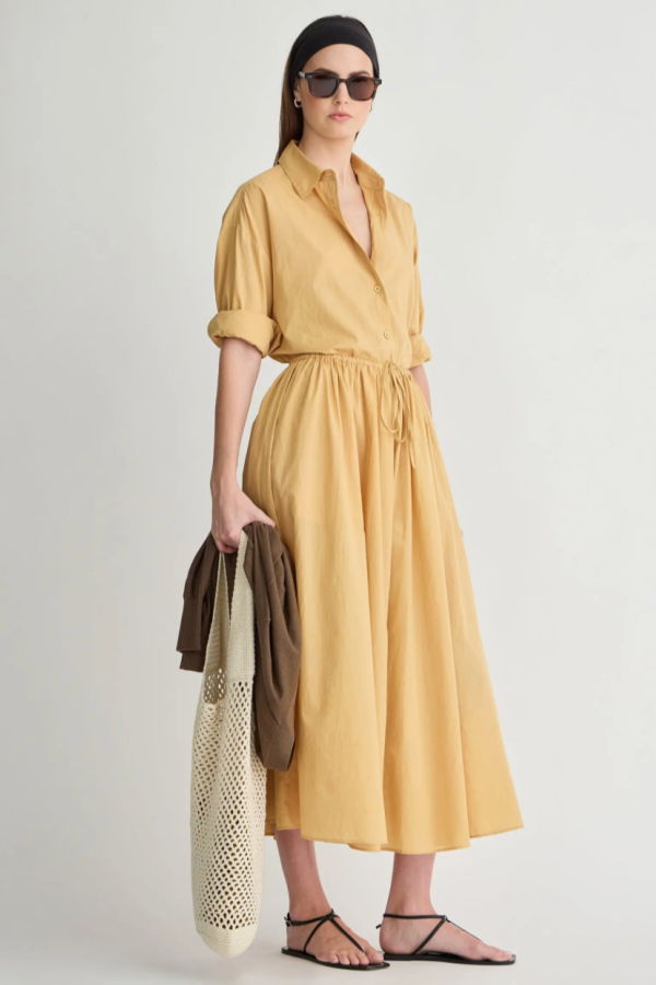 Apiece Apart Priska Shirt Dress - Sun Butter