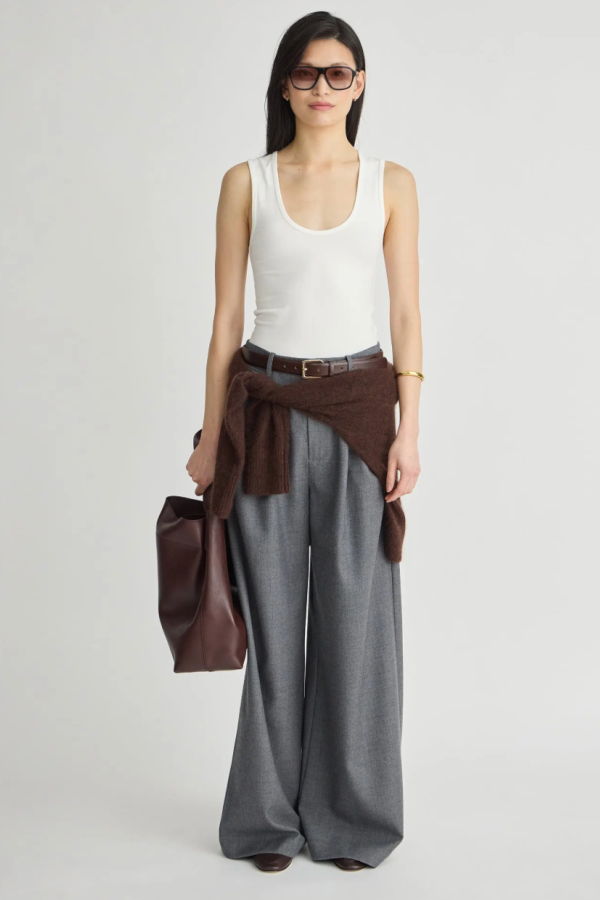 Apiece Apart Uri Low-Cut Tank - Cream