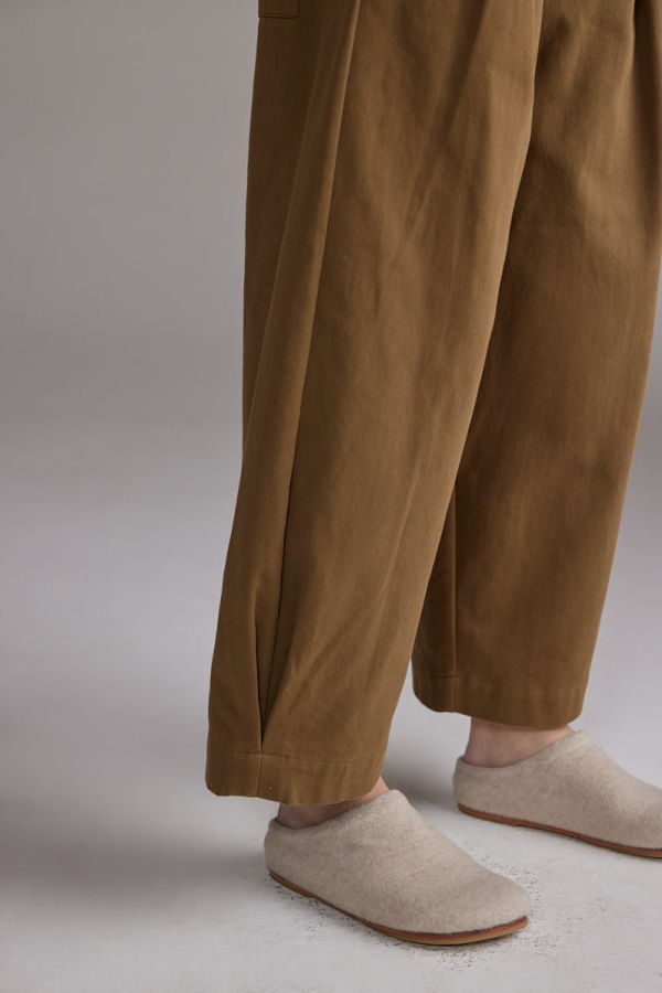 amente Pleated Volume Pants - Curry