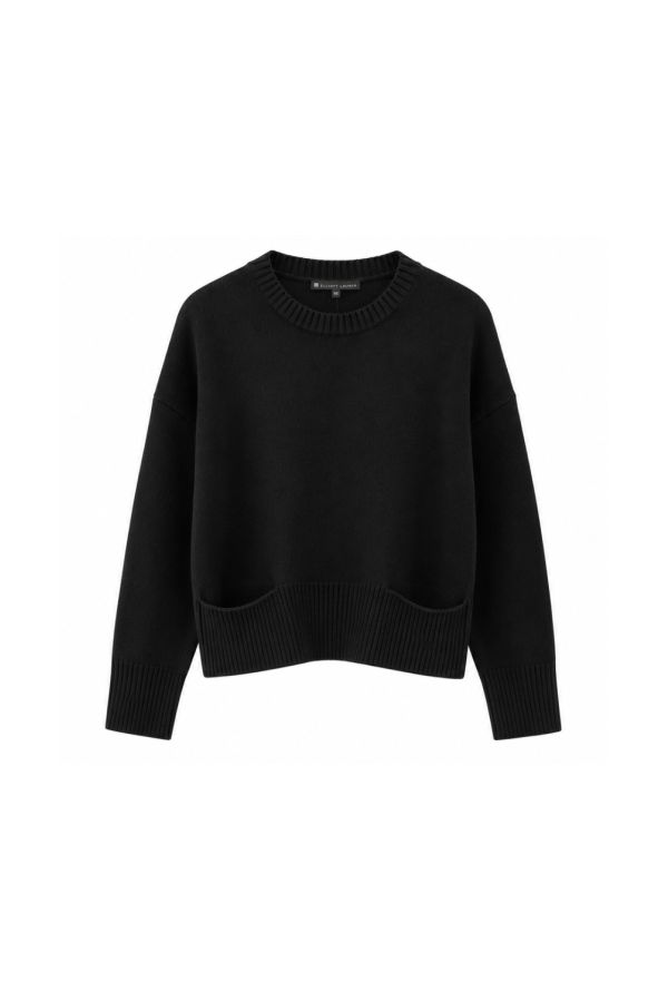 ELLIOTT LAUREN Pocket Sweater - Black