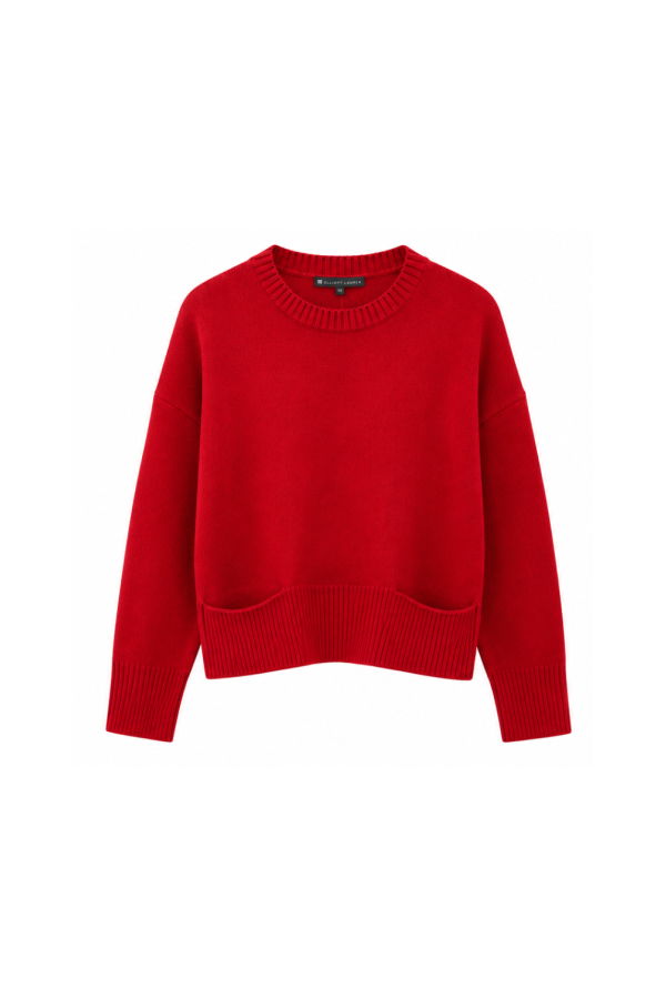 ELLIOTT LAUREN Pocket Sweater - Red