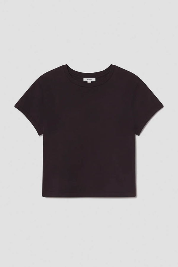 AGOLDE Adine Shrunken Tee - Eggplant