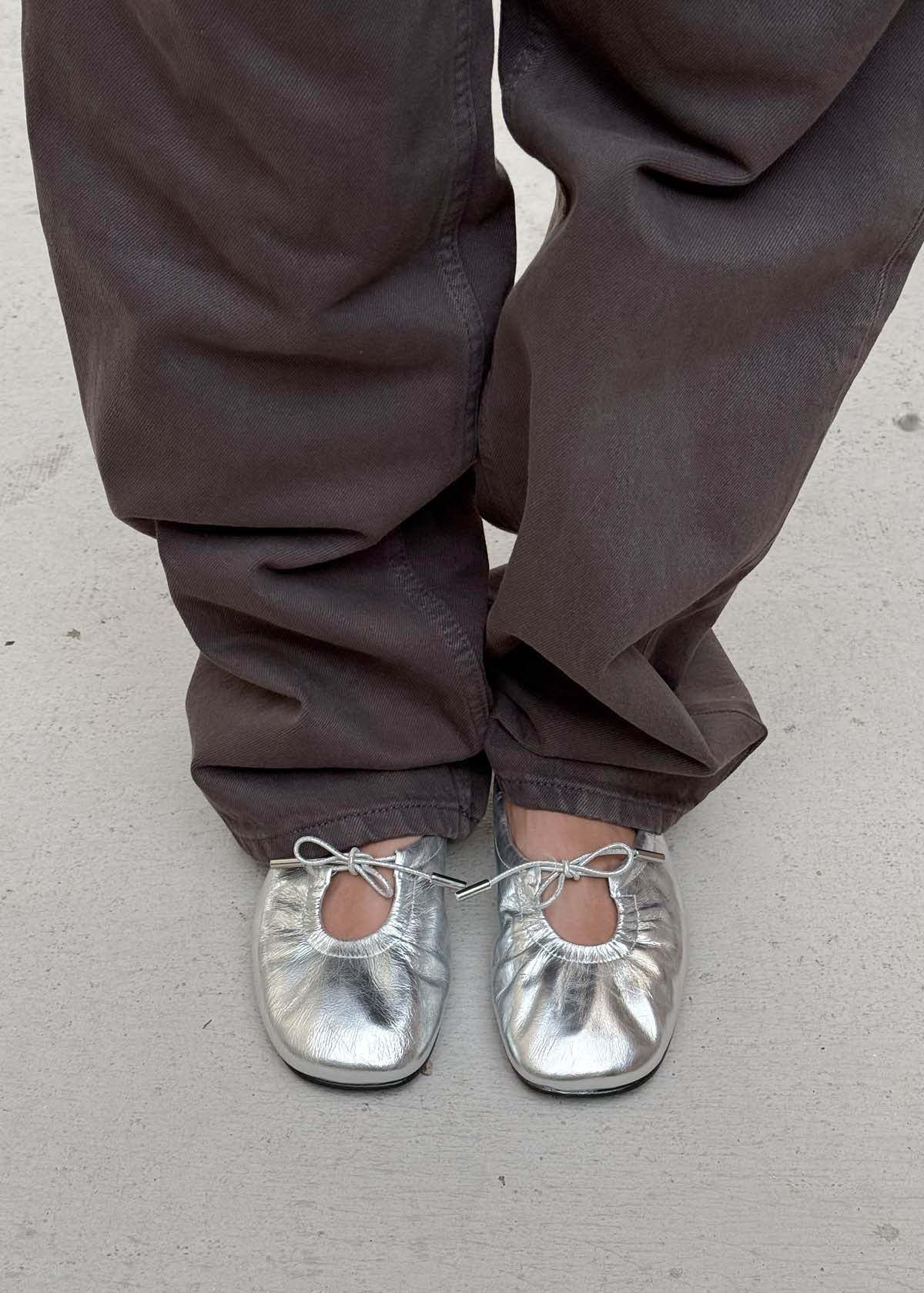 Alohas Rosalind Shimmer Leather Ballet Flats - Image 1 of 6