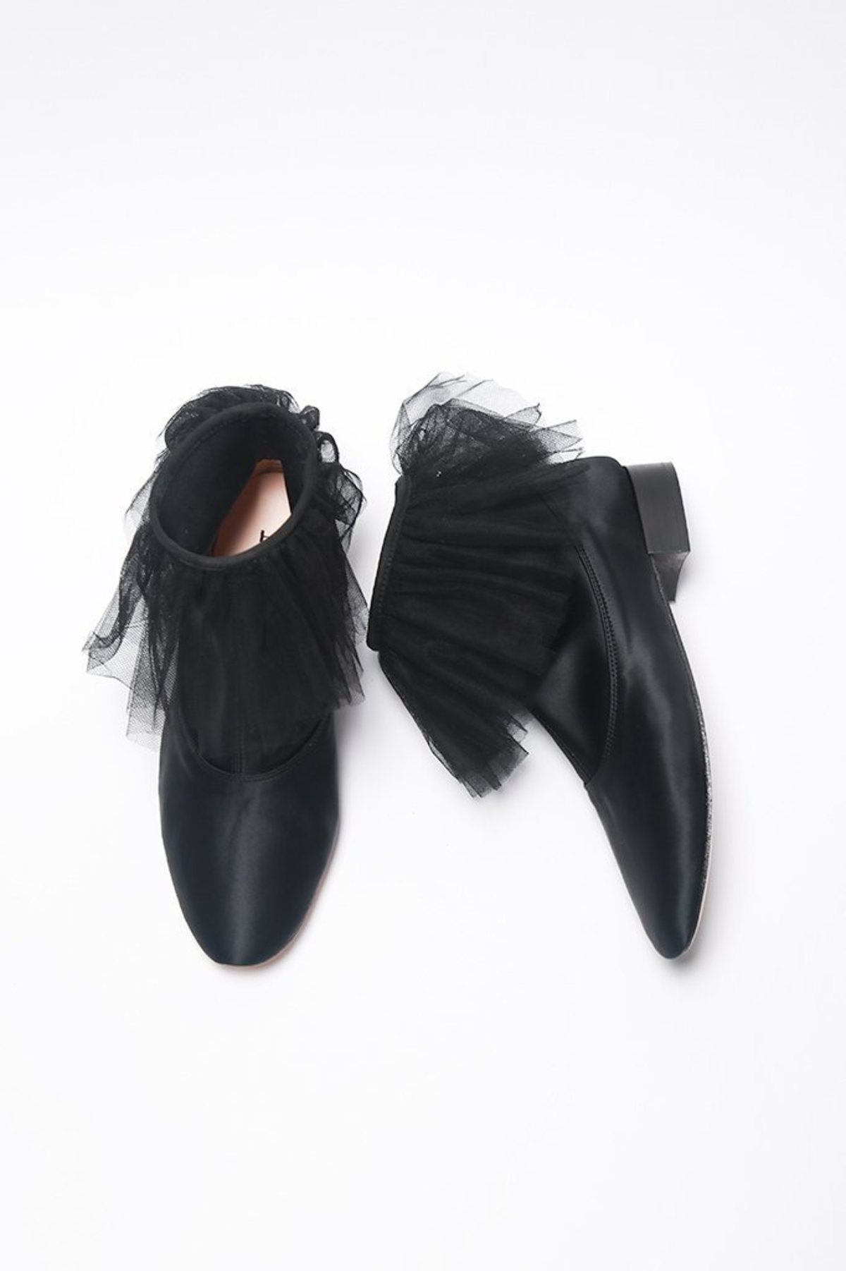 Repetto Judith Satin/Tulle Bootie - Black - Image 3 of 5