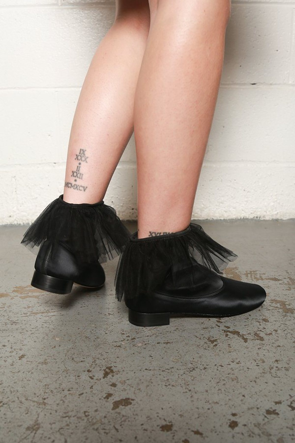 Repetto Judith Satin/Tulle Bootie - Black - Image 2 of 5